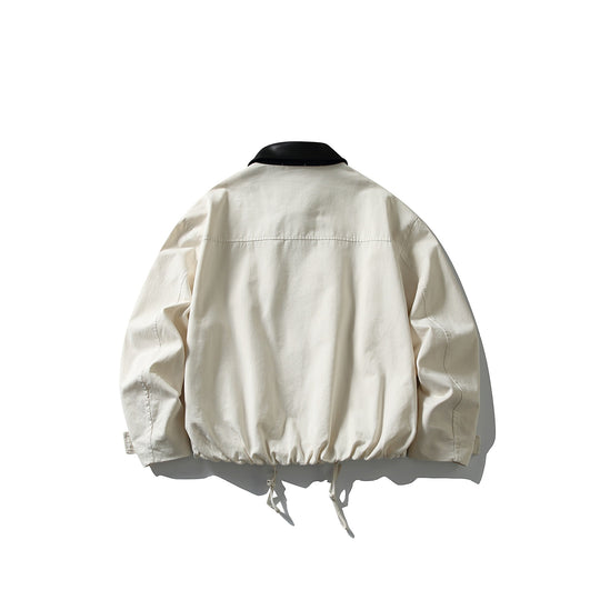 Herren Fieldjacke im Boxy‑Cut mit Lederkragen und Kordelzug Shop Nory