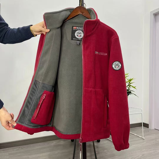 Damen Fleecejacke mit Stehkragen, windabweisender Struktur & verstellbarem Kordelzugsaum Shop Nory