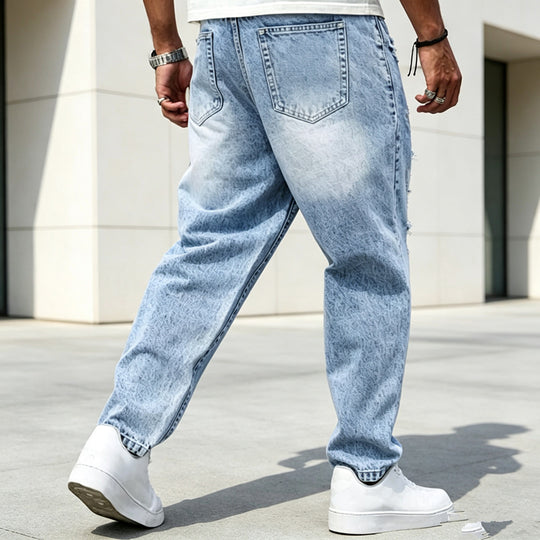 Herren Zerrissene Baggy-Jeans Shop Nory