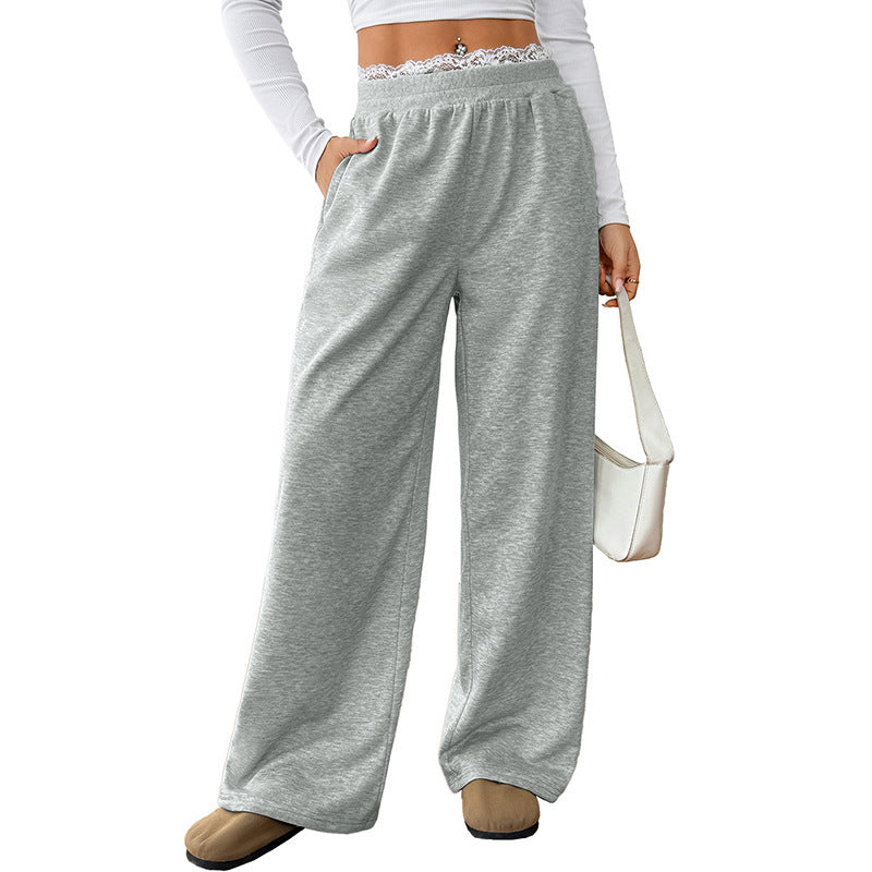 Damen Komfortweite Jersey-Loungehose mit hohem Elastikbund Shop Nory
