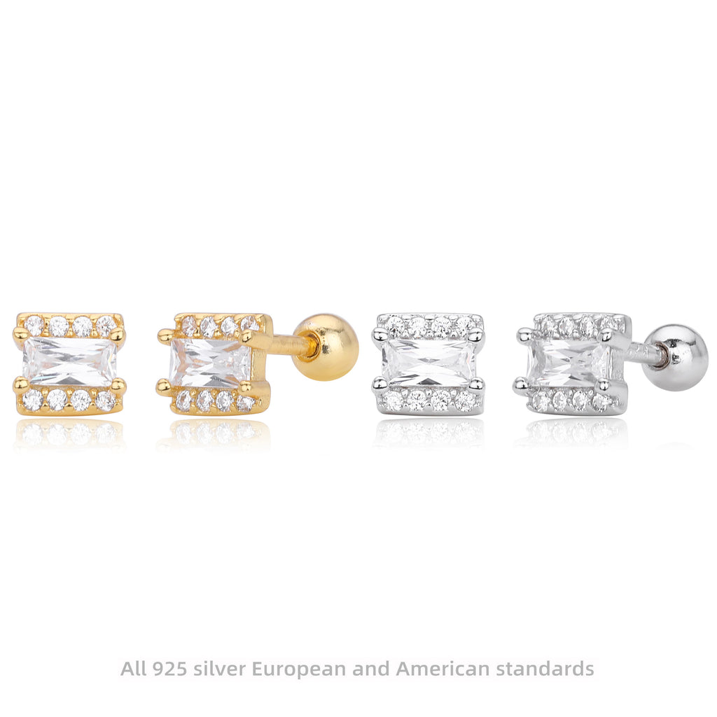 Damen Ohrstecker mit luxuriösem Zirkonbesatz aus hochwertigem 925 Sterling Silber Shop Nory 1782843087