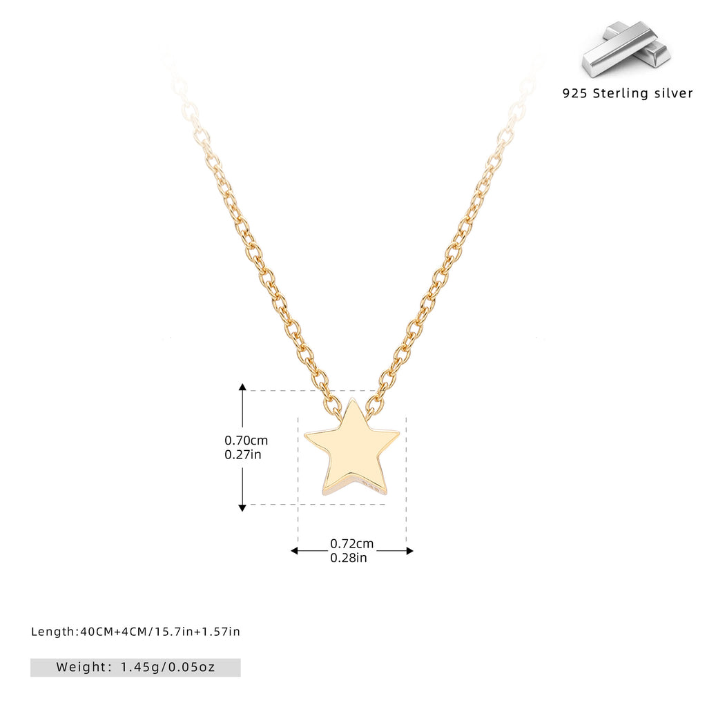 Damen Halskette mit funkelndem Sternanhänger aus hochwertigem 925 Sterling Silber Shop Nory