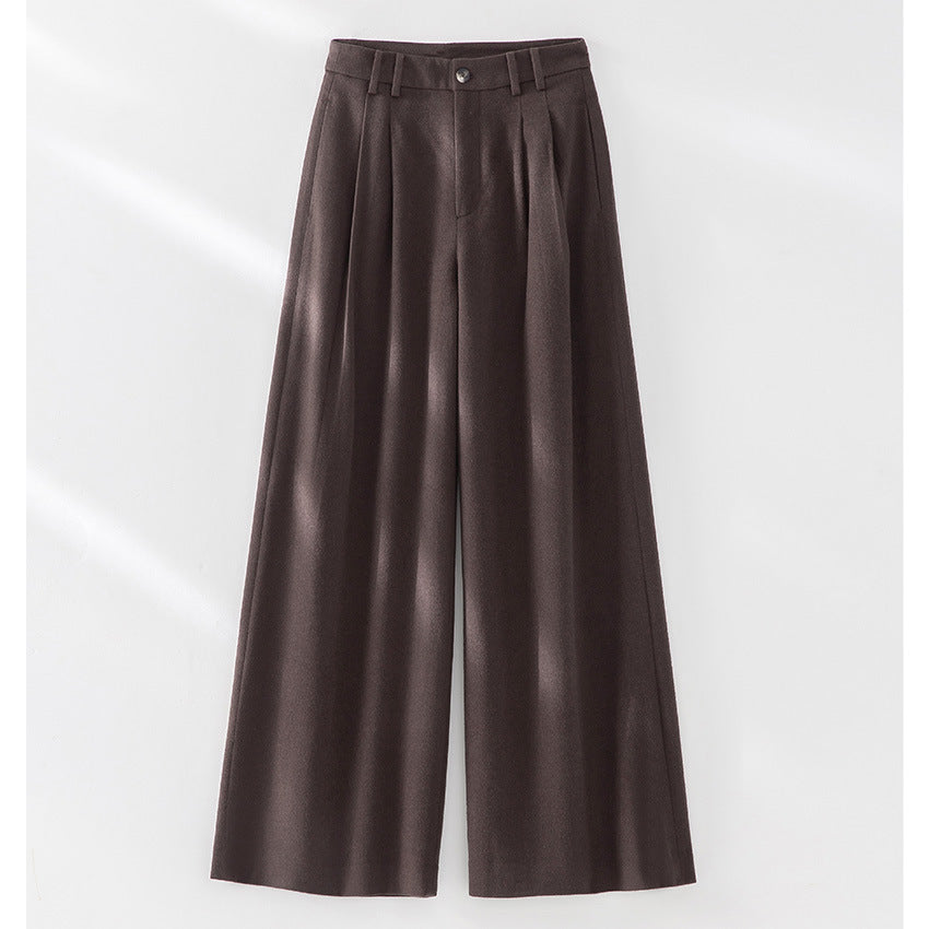 Damen Weite Bundfalten-Hochbundhose aus Wollmischung Shop Nory
