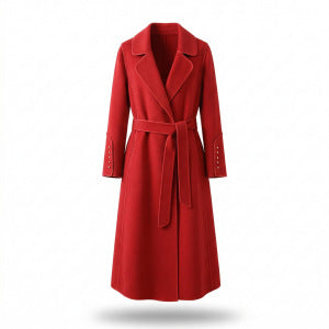 Damen Eleganter Wickelmantel mit Gürtel und hochwertigen Details Shop Nory