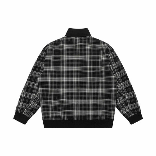 Damen Sweatjacke mit Stehkragen und kariertem Schulterstreifen Shop Nory