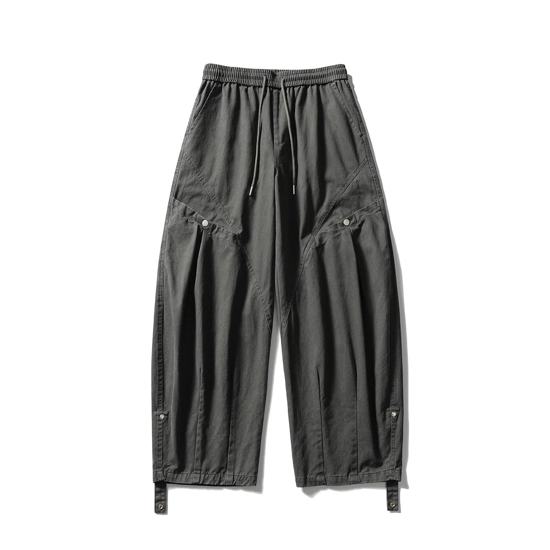 Damen Weite Cargo‑Hose mit elastischem Tunnelzugbund, aufgesetzten Pattentaschen und verstellbaren Beinriemen Shop Nory