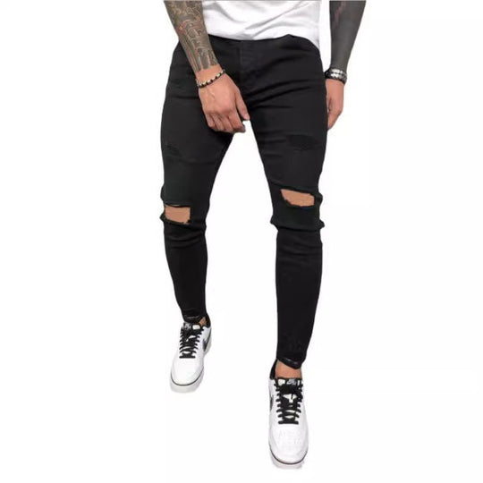 Herren Slim Fit Jeans mit modischen Rissen