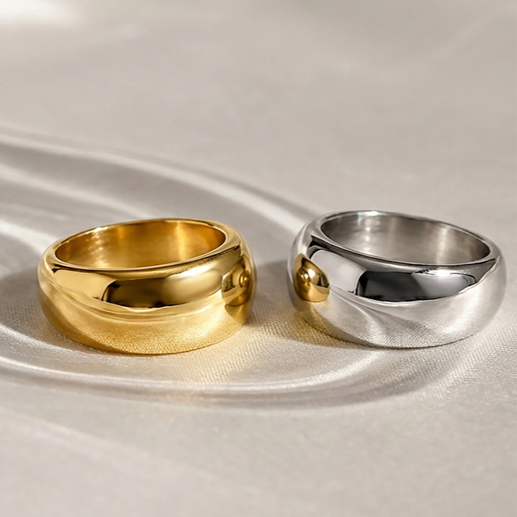 Damen Schlichter Edelstahlring mit modernem Design Shop Nory