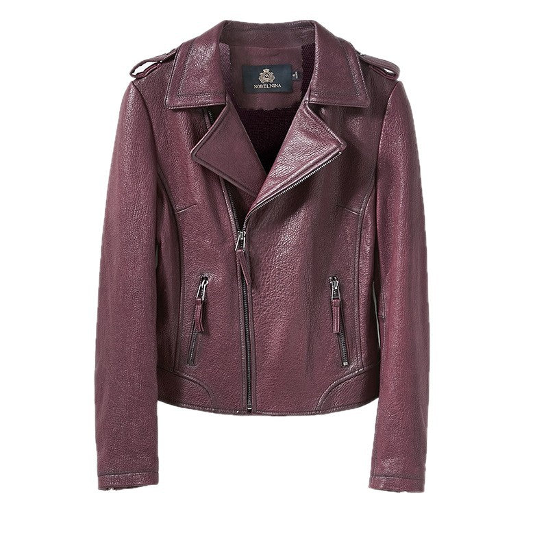 Damen Stylische Bikerjacke aus geschmeidigem Leder Shop Nory