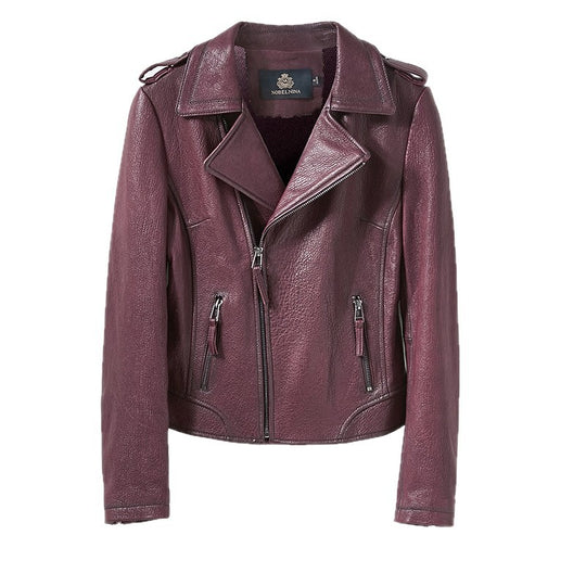 Damen Stylische Bikerjacke aus geschmeidigem Leder Shop Nory