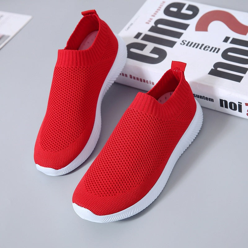 Damen Leichte und atmungsaktive Slip-On Sneakers Shopnory