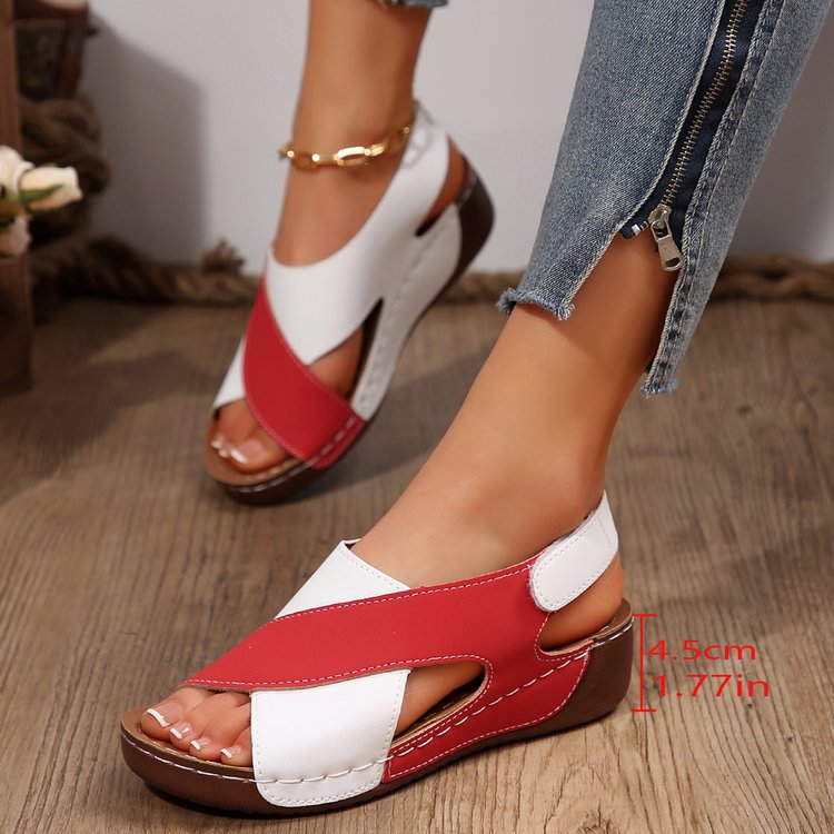 Damen Komfort-Slingback-Sandalen mit gepolstertem Fußbett und Klettverschluss Shop Nory