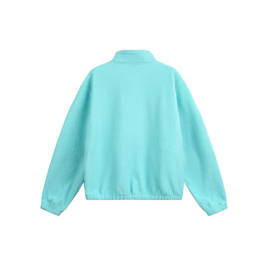 Unisex Oversize Fleece-Halbzip mit Stehkragen und Reißverschlusstaschen Shop Nory