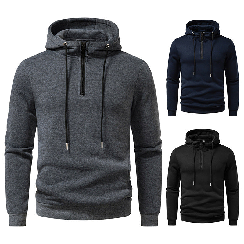 Herren Kapuzenpullover mit modernem Reißverschluss und atmungsaktivem Material Shopnory