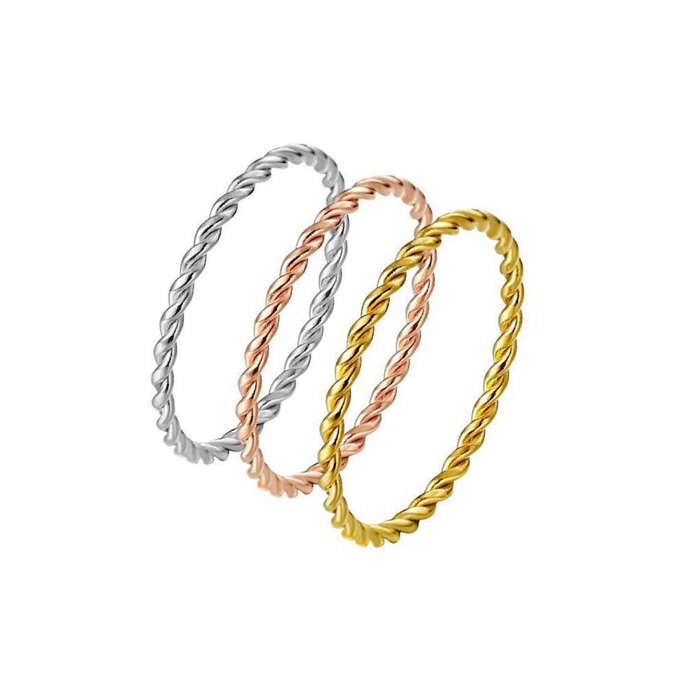 Damen Eleganter gedrehter Ring aus hochwertigem Edelstahl Shop Nory