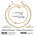 Damen Armband-Set aus hypoallergenem Edelstahl mit elegantem Ketten- und Perlen-Design Shop Nory
