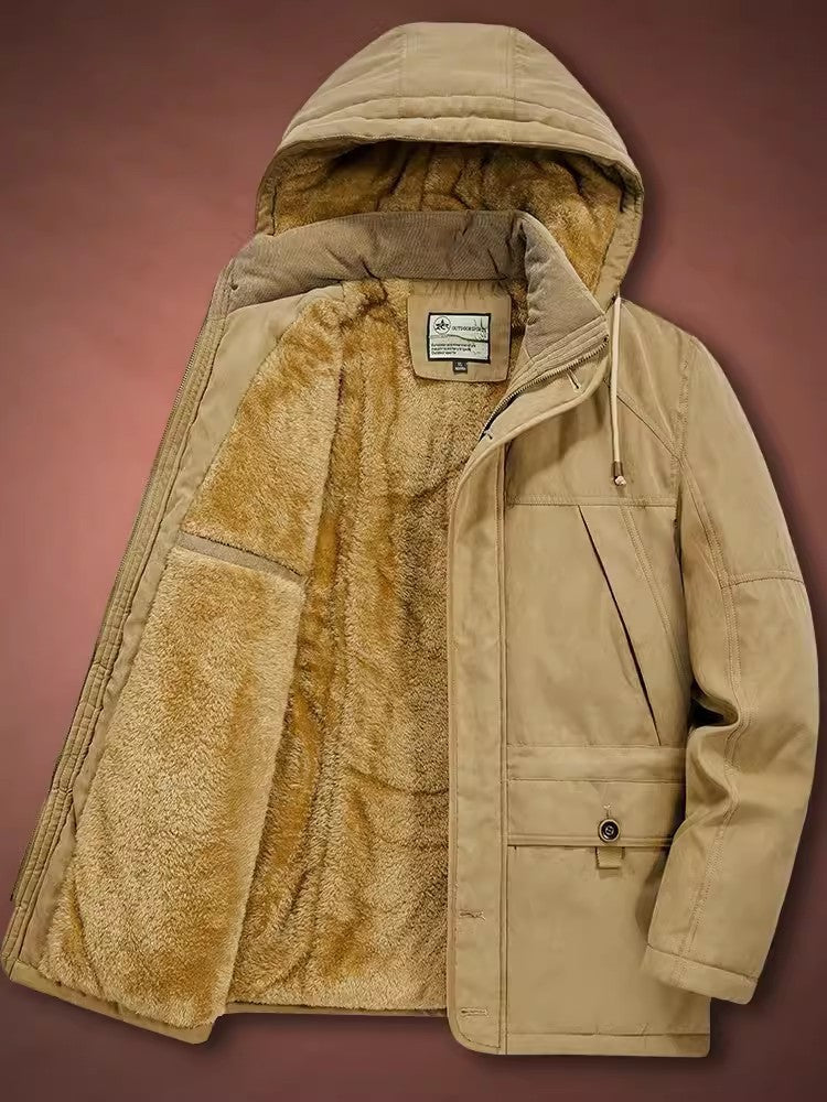 Herren Winterparka mit Teddyfell-Innenfutter und Kapuze Shop Nory
