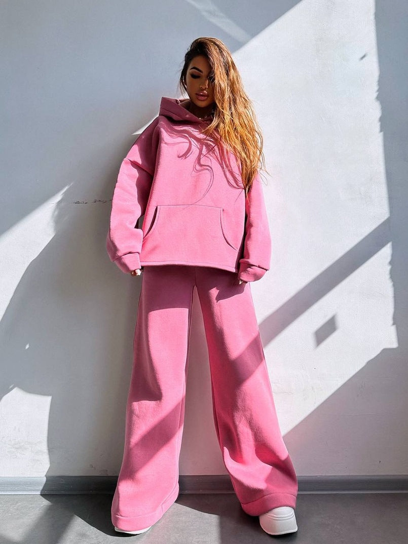 Damen Oversized Hoodie‑Set mit weiter Palazzo‑Loungehose aus schwerer Baumwollmischung Shop Nory