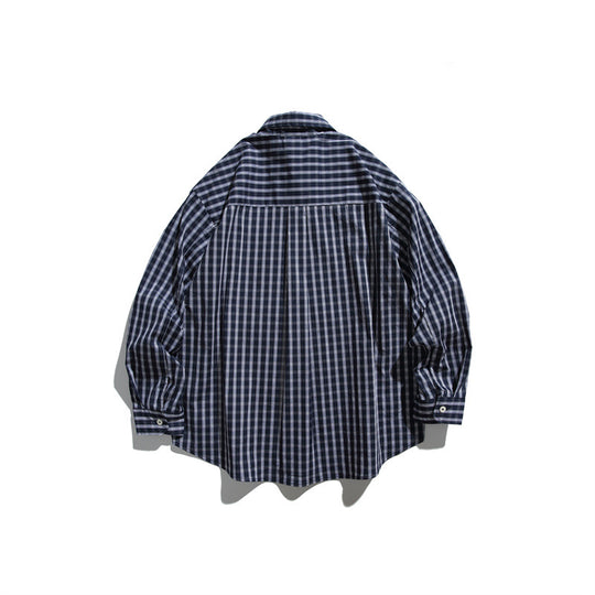 Herren Oversize Karo-Hemd im Boxy-Relaxed-Schnitt mit Brusttasche und abgerundetem Saum Shop Nory