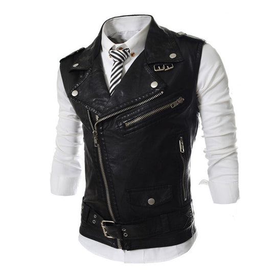 Damen Biker-Weste mit asymmetrischem Reißverschluss und Taschen