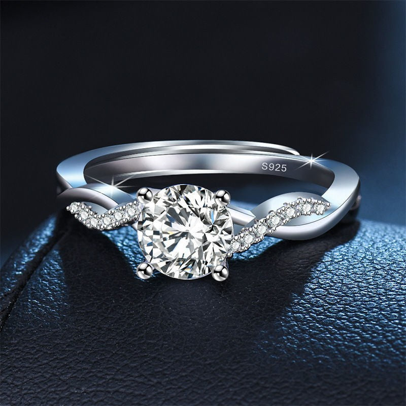 Damen Verführerischer Solitär Ring mit kunstvollem Design und funkelnden Zirkonia Shop Nory