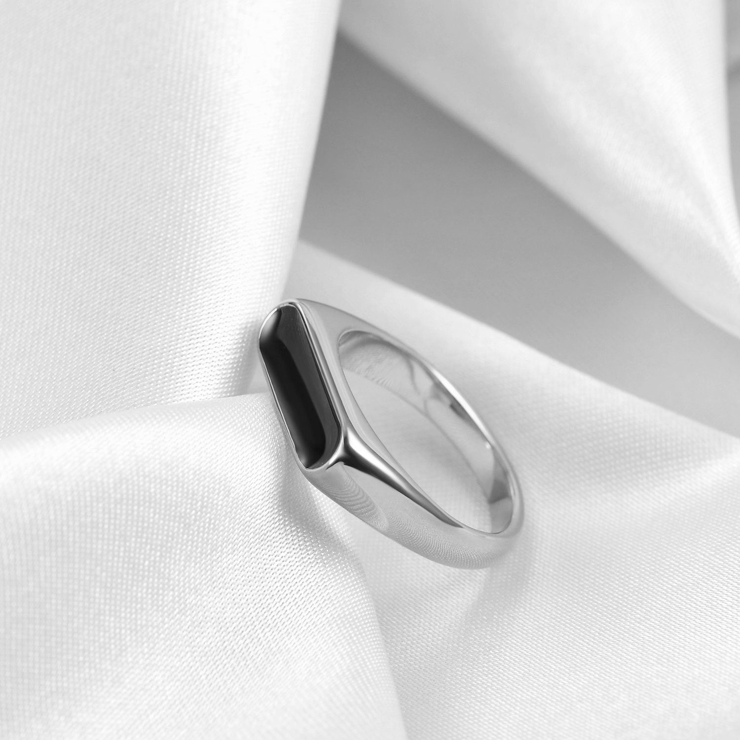 Herren Siegelring mit elegantem, poliertem Onyx-Einsatz Shop Nory