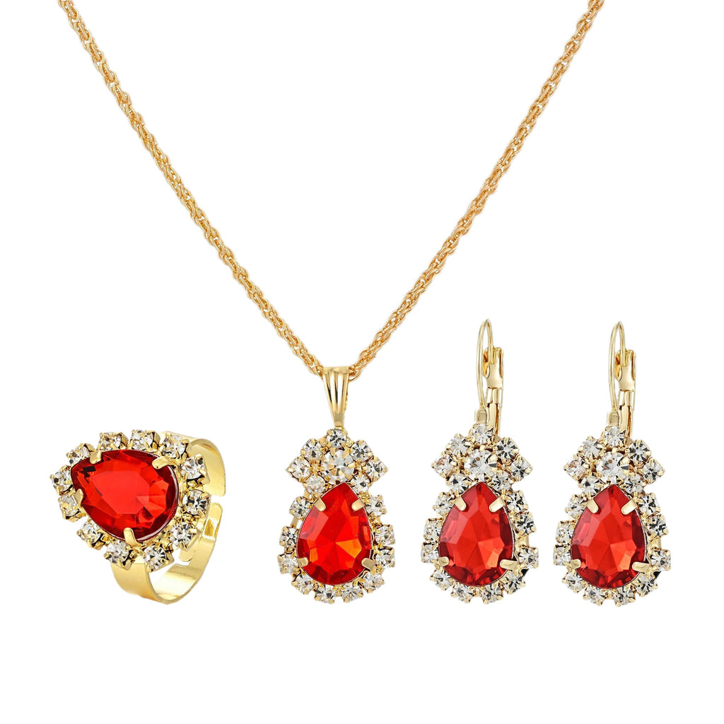 Damen Elegantes Schmuckset mit funkelnden Zirkonia-Steinen Shop Nory