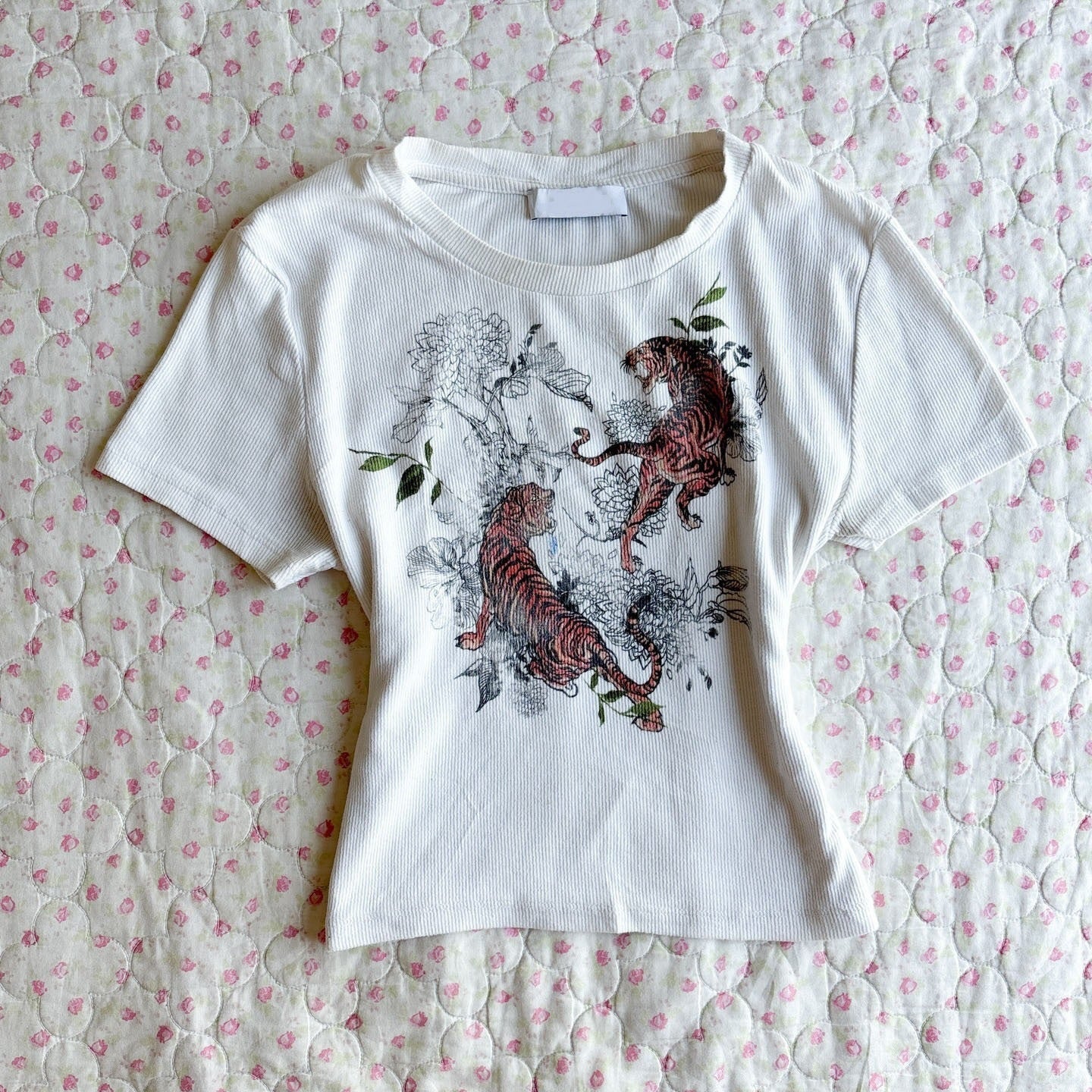 Damen T-Shirt mit kreativem Tigerdesign