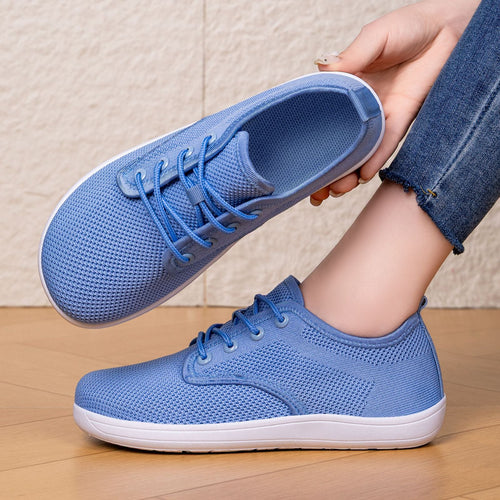 Damen Atmungsaktive Sneaker mit elastischem Lederoberteil