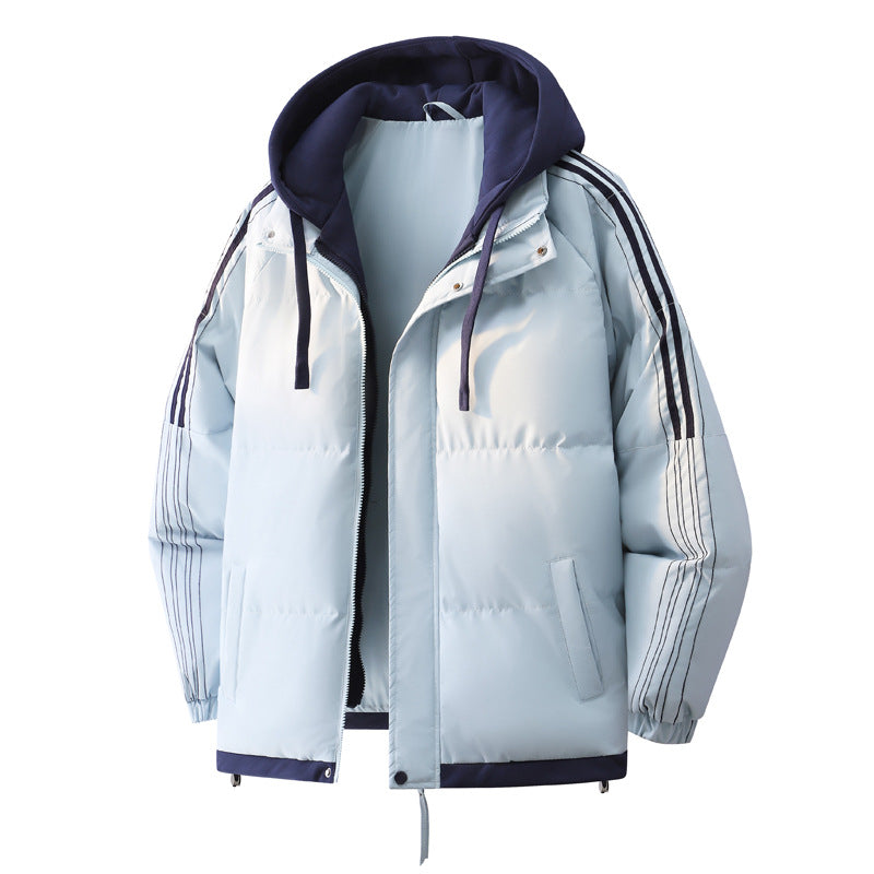 Damen Modische Steppjacke mit Kapuze und Innensweater Shop Nory