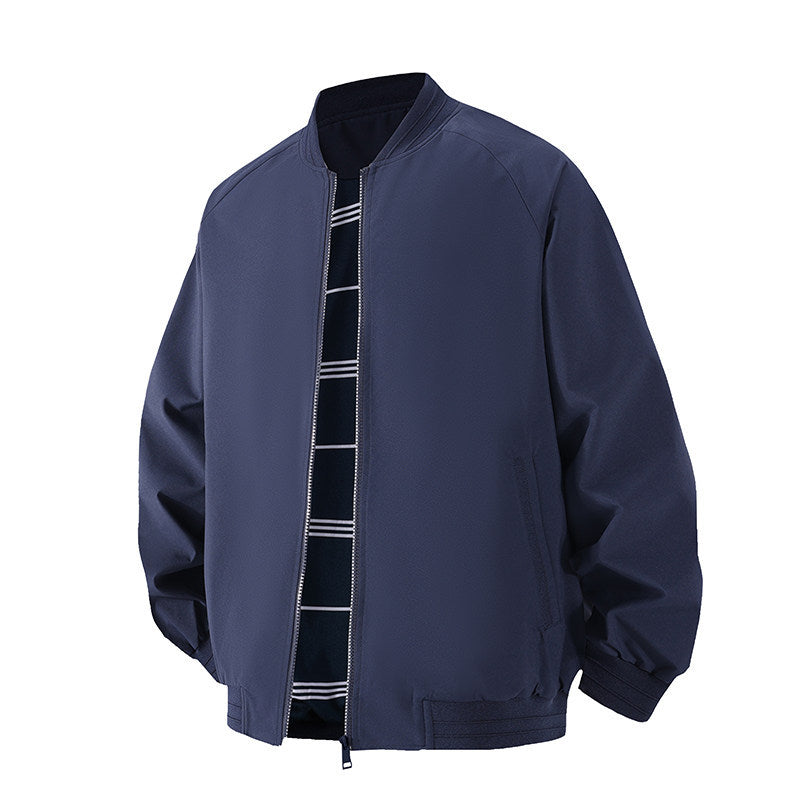 Herren Leichte Windbreaker-Bomberjacke mit Raglanärmeln, elastischen Bündchen und Zwei-Wege-Reißverschluss Shop Nory