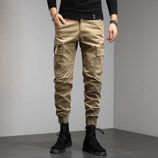 Herren Cargo-Joggerhose mit Multifunktionalen Taschen, verstärkten Kniepartien und elastischen Bündchen Shop Nory