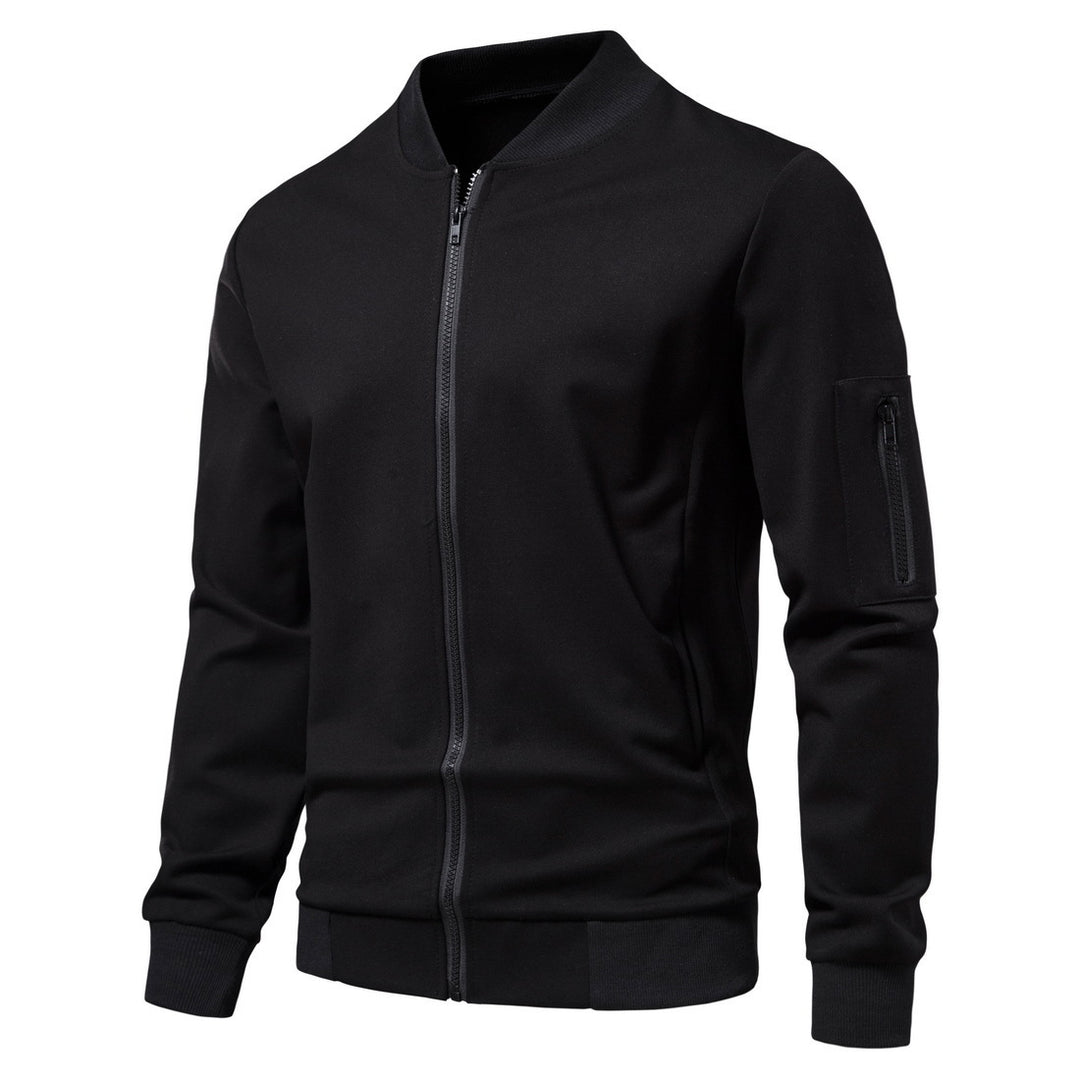 Herren Schlanke Bomberjacke mit durchgehendem Reißverschluss, Ärmeltasche und gerippten Bündchen Shop Nory