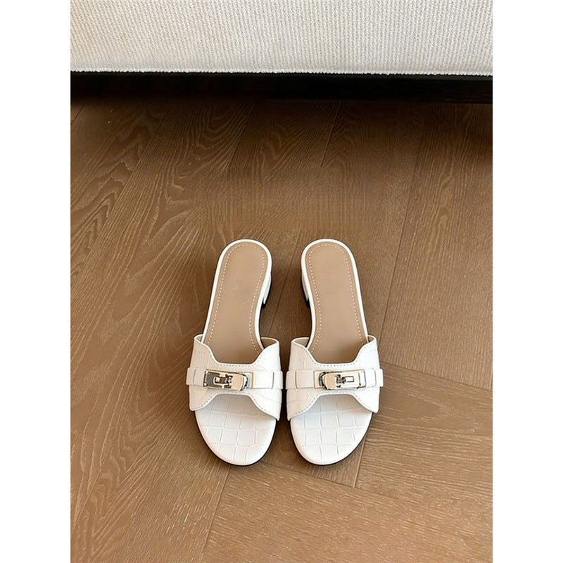 Damen elegante Croc‑Patent‑Mules mit kleinem Blockabsatz Shop Nory