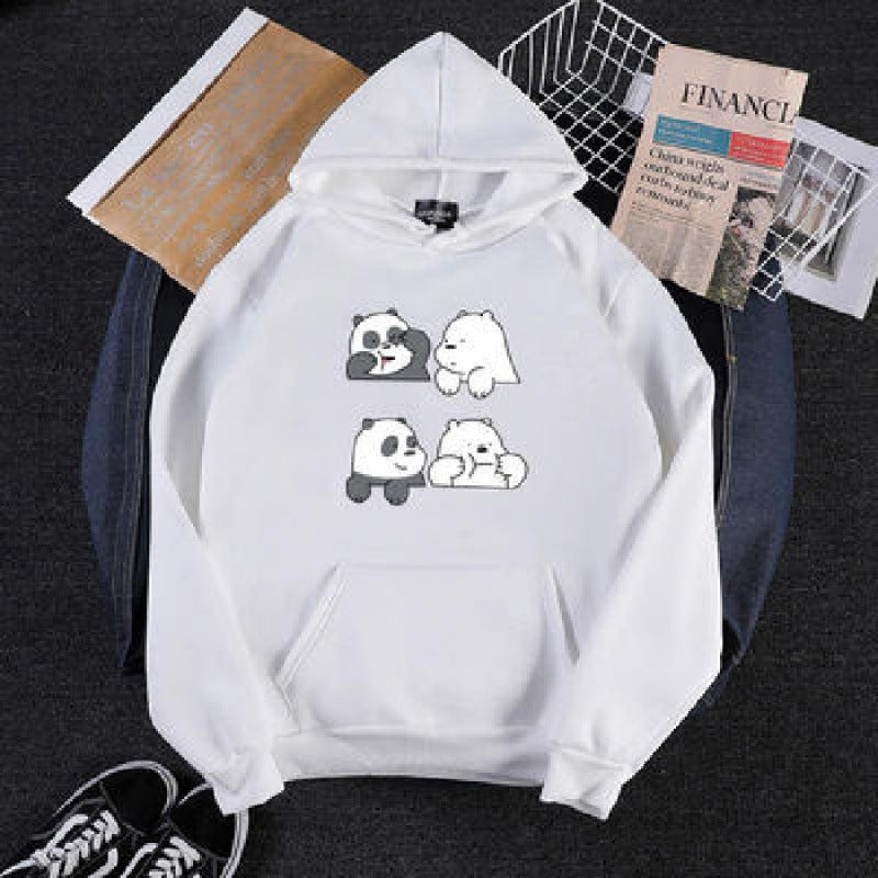 Unisex nan Kapuzenpullover mit niedlichem Comic-Tierprint, Kängurutasche und weichem Fleece-Innenfutter Shop Nory