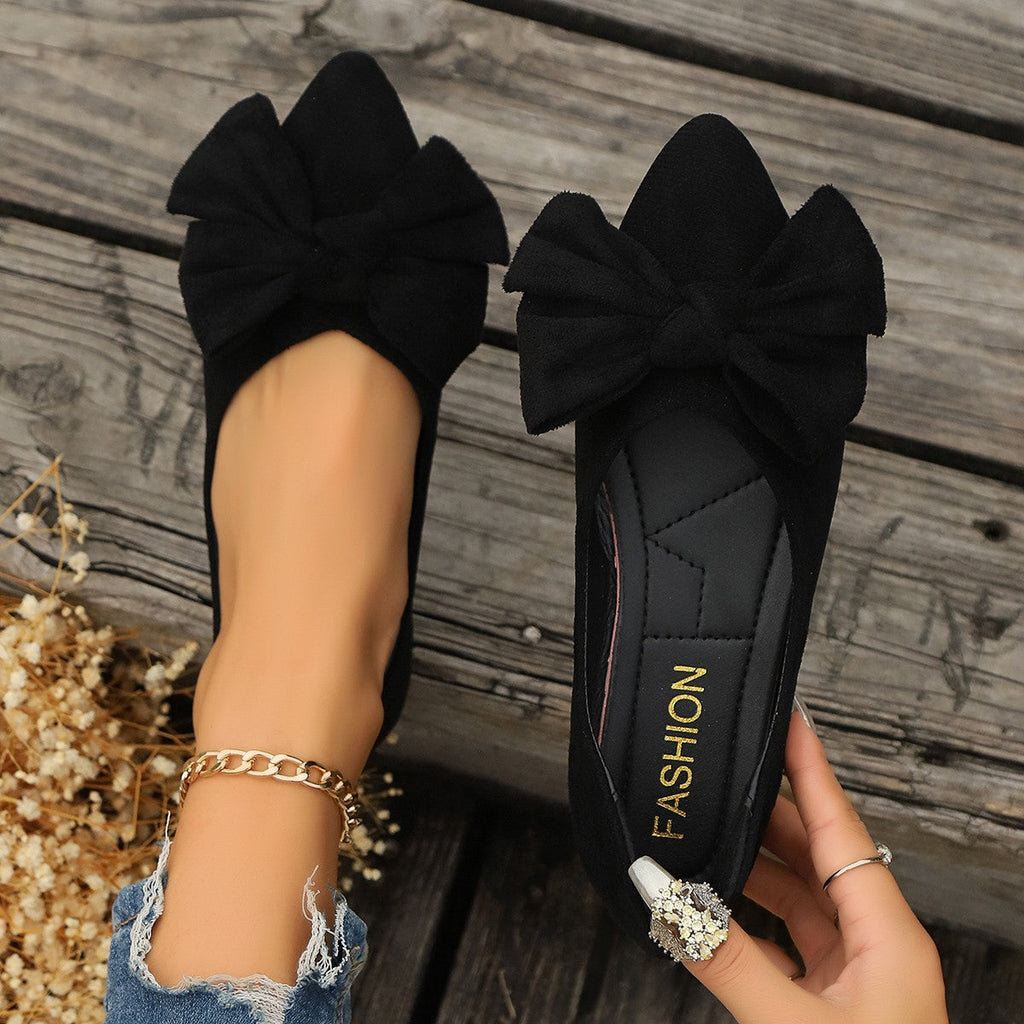 Damen Ballerinas mit modischem Schleifen-Design