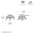 Damen Ohrstecker mit funkelndem Zirkon-Motiv aus hochwertigem 925 Sterling Silber Shop Nory