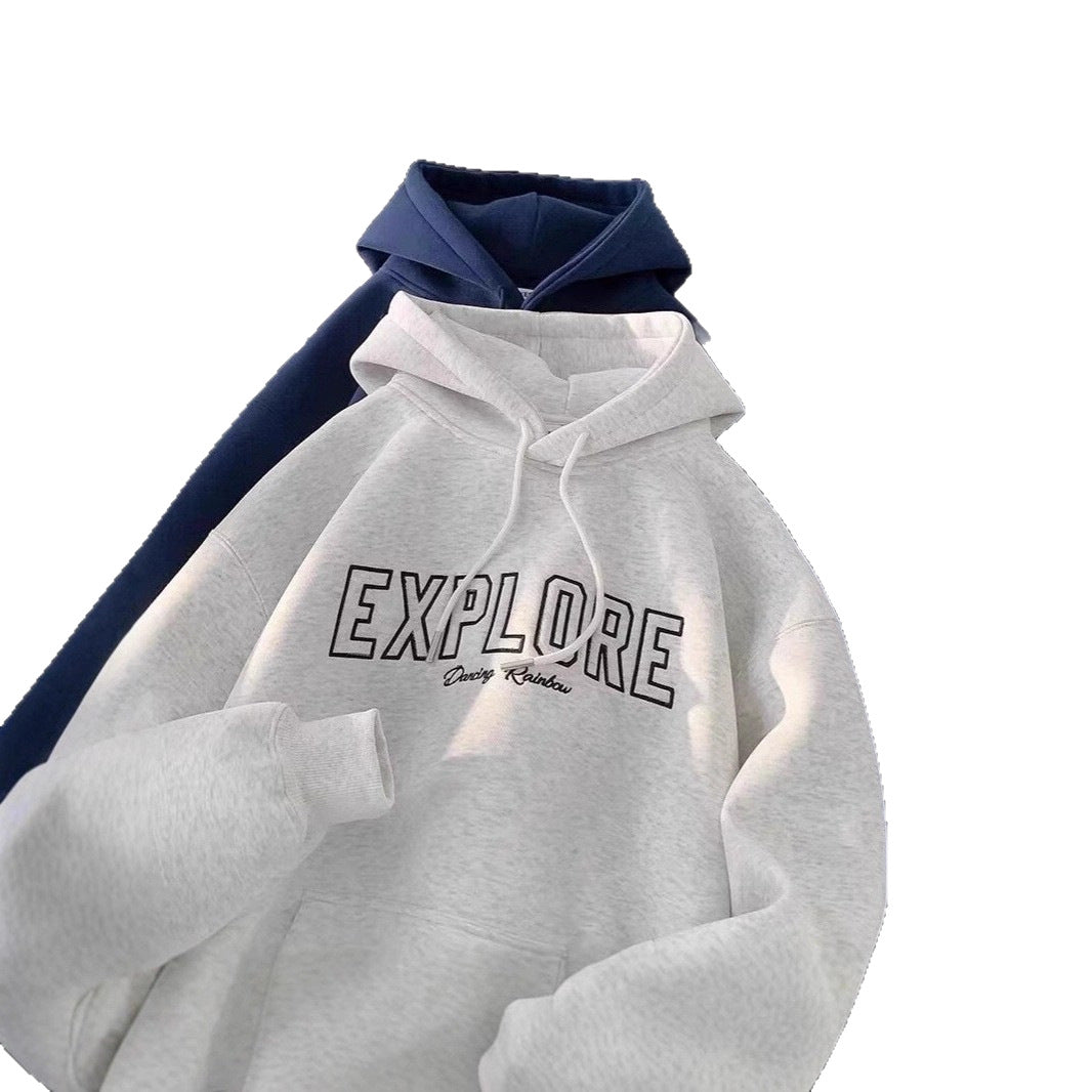 Unisex Oversized Kapuzenpullover mit Schriftzug Shop Nory