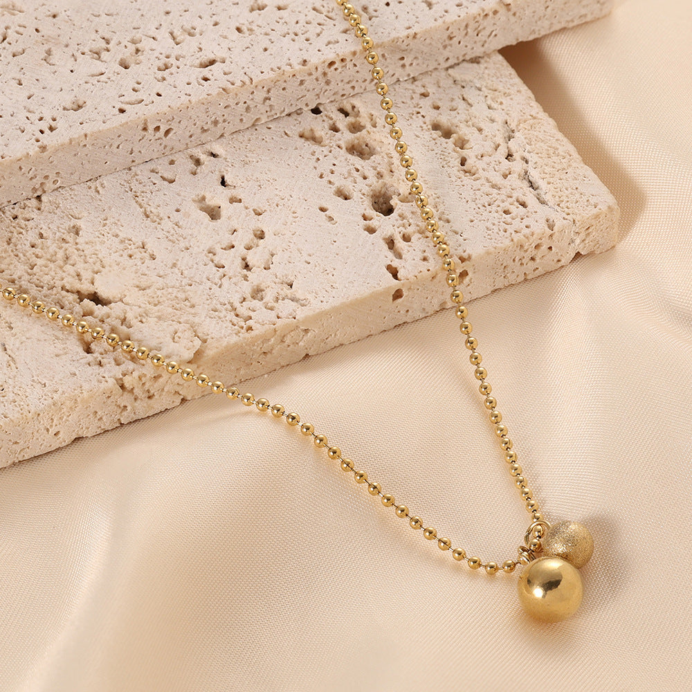 Damen Halskette mit elegantem Kugel-Design und hochwertiger Edelstahlkette Shop Nory