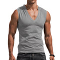 Herren Ärmelloses Fitness-T-Shirt mit V-Ausschnitt aus atmungsaktivem Material