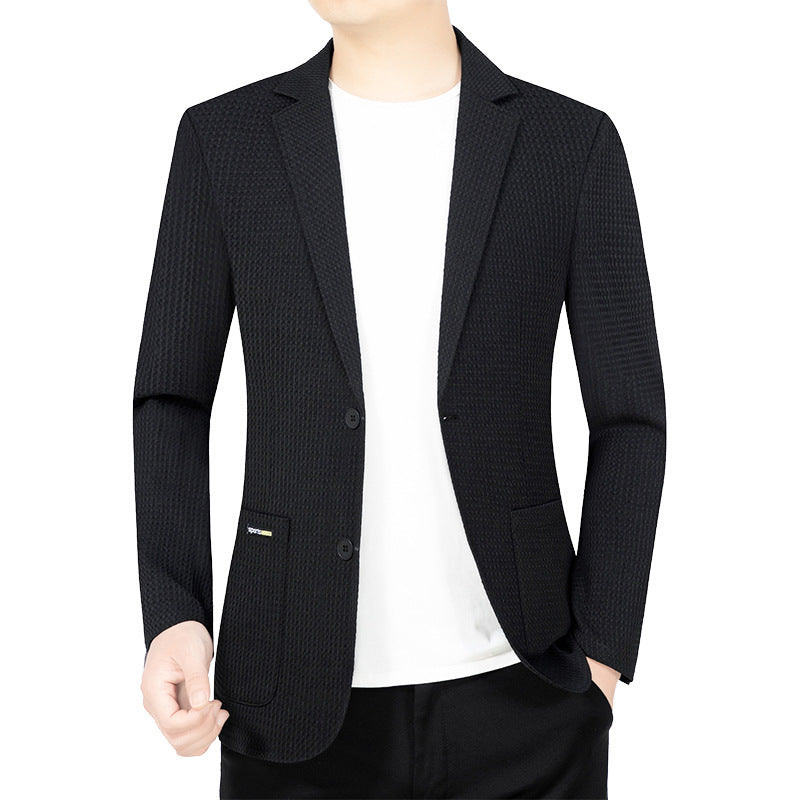 Herren Modernes Stretch Business-Sakko mit schmalem Schnitt und aufgesetzten Taschen Shop Nory