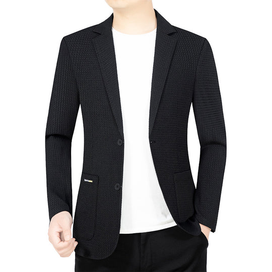 Herren Modernes Stretch Business-Sakko mit schmalem Schnitt und aufgesetzten Taschen Shop Nory