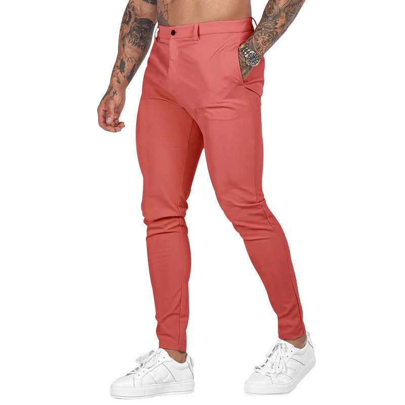 Herren Slim-Fit Chinohose mit modernem Design und elastischem Bund