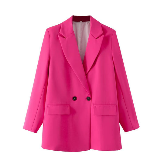 Damen Oversize Doppelreihiger Blazer mit fallendem Revers und weicher Innenfütterung Shop Nory