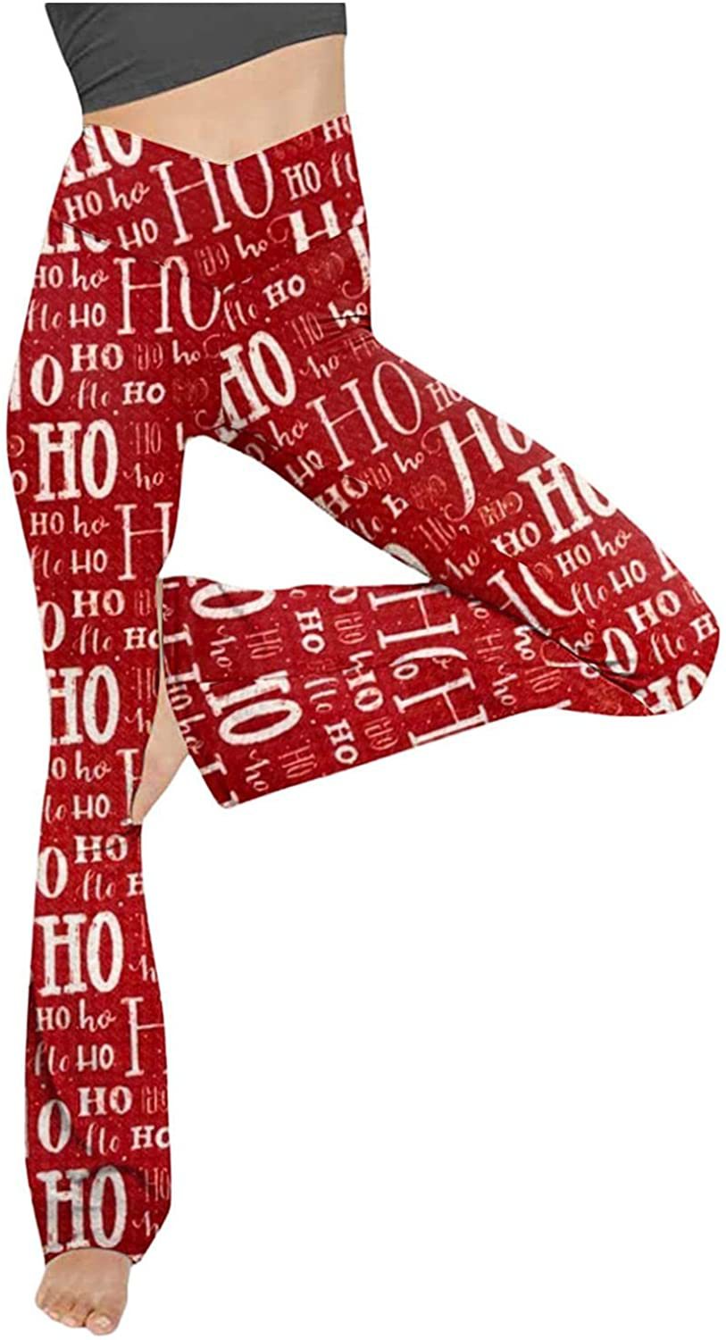 Damen Bootcut Yoga-Hose aus elastischem Material mit hohem Bund Shopnory