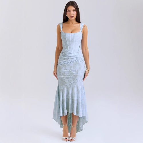 Damen Elegantes Maxikleid mit raffinierten Rüschen und schmeichelndem Schnitt