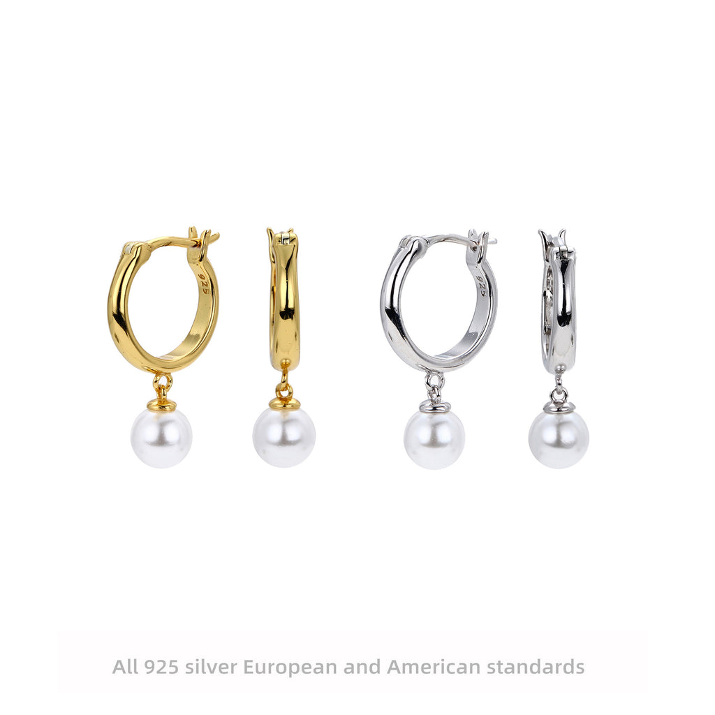 Damen Creolen mit Anhängern aus Perlen Shop Nory