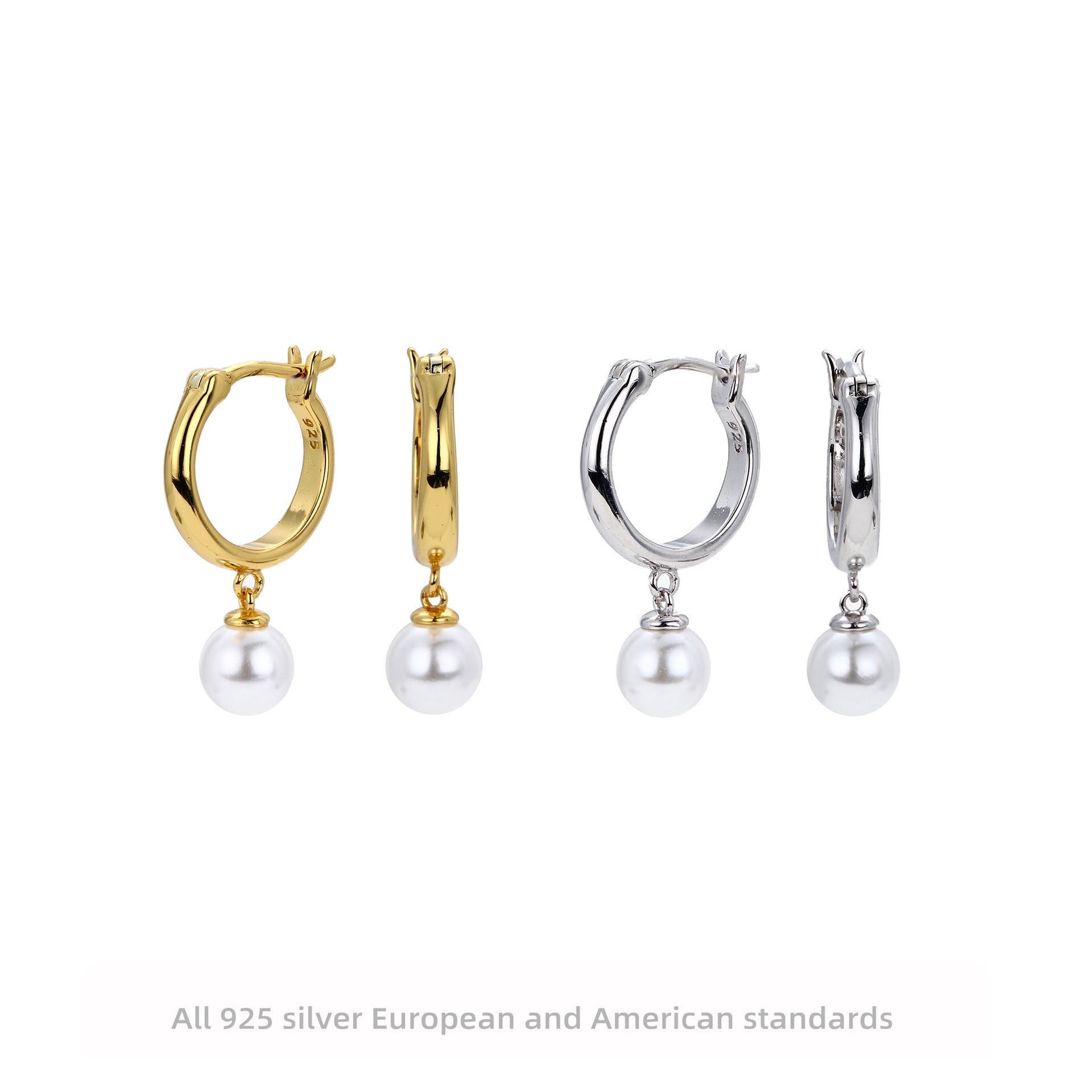 Damen Creolen mit Anhängern aus Perlen Shop Nory