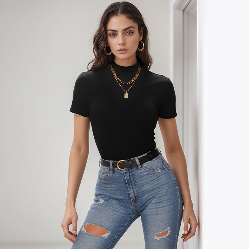 Damen High-Waist Straight-Jeans mit Destroyed-Kniepartie und schmaler Hüftpassform Shop Nory