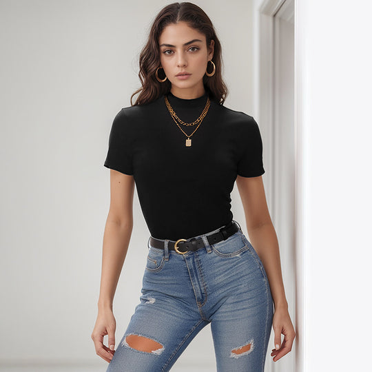 Damen High-Waist Straight-Jeans mit Destroyed-Kniepartie und schmaler Hüftpassform Shop Nory